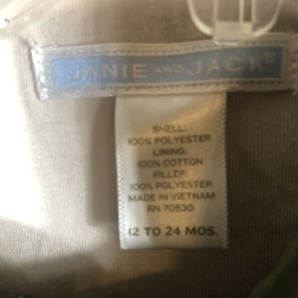 Janie And Jack Puffer Jacket Girls Size 12 To 24 Minutes - Picture 9 of 16